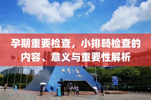 孕期重要检查，小排畸检查的内容、意义与重要性解析