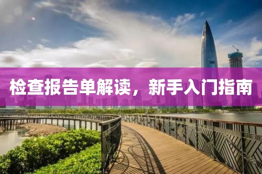 检查报告单解读，新手入门指南