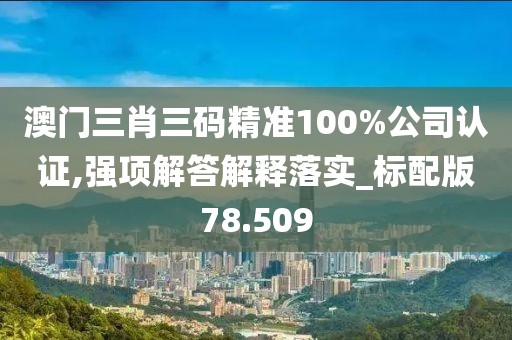 澳门三肖三码精准100%公司认证,强项解答解释落实_标配版78.509
