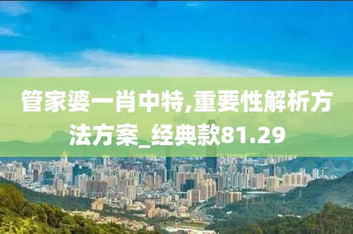 管家婆一肖中特,重要性解析方法方案_经典款81.29