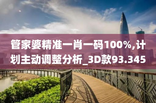 管家婆精准一肖一码100%,计划主动调整分析_3D款93.345
