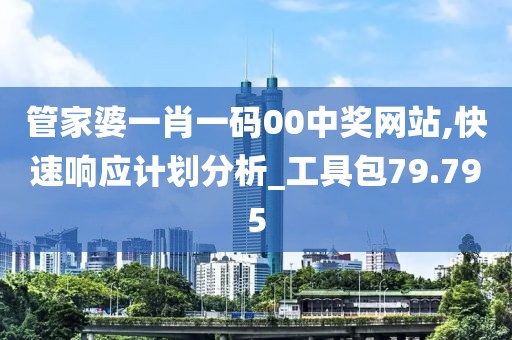 管家婆一肖一码00中奖网站,快速响应计划分析_工具包79.795