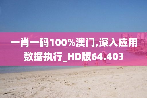 一肖一码100%澳门,深入应用数据执行_HD版64.403