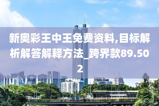 新奥彩王中王免费资料,目标解析解答解释方法_跨界款89.502