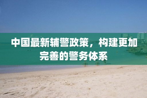 中国最新辅警政策，构建更加完善的警务体系