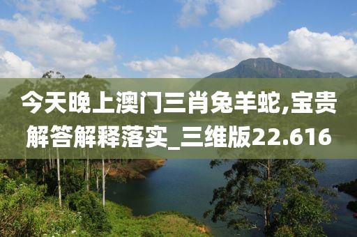 今天晚上澳门三肖兔羊蛇,宝贵解答解释落实_三维版22.616