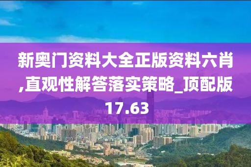 新奥门资料大全正版资料六肖,直观性解答落实策略_顶配版17.63