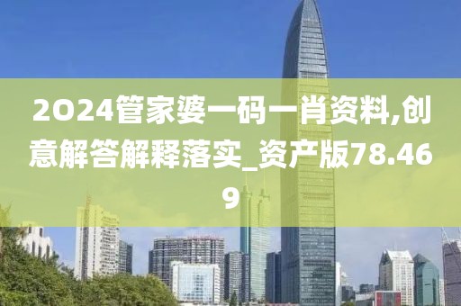 2O24管家婆一码一肖资料,创意解答解释落实_资产版78.469