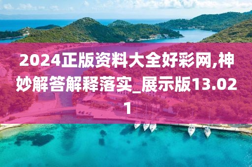 2024正版资料大全好彩网,神妙解答解释落实_展示版13.021