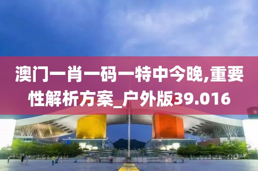 澳门一肖一码一特中今晚,重要性解析方案_户外版39.016