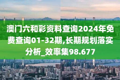 澳门六和彩资料查询2024年免费查询01-32期,长期规划落实分析_效率集98.677