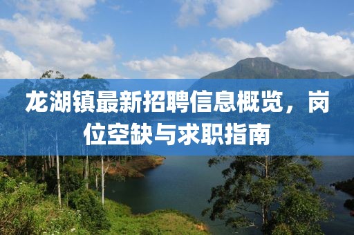 龙湖镇最新招聘信息概览，岗位空缺与求职指南