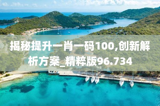 揭秘提升一肖一码100,创新解析方案_精粹版96.734