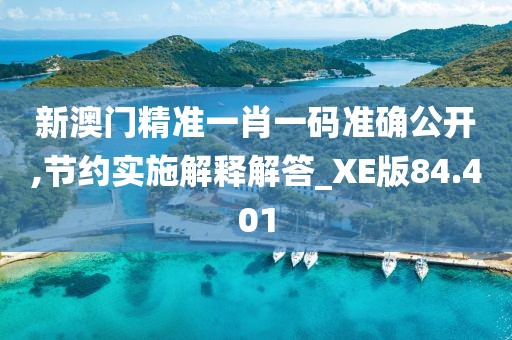 新澳门精准一肖一码准确公开,节约实施解释解答_XE版84.401