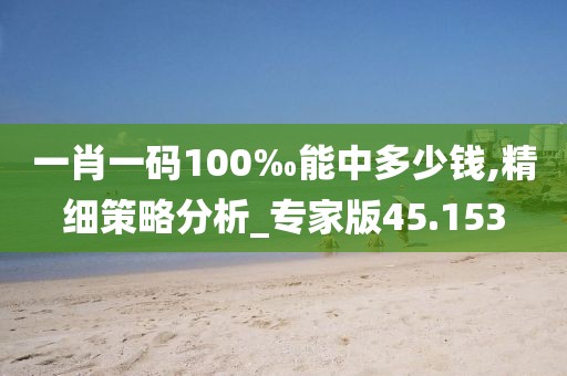 一肖一码100‰能中多少钱,精细策略分析_专家版45.153