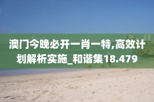 澳门今晚必开一肖一特,高效计划解析实施_和谐集18.479
