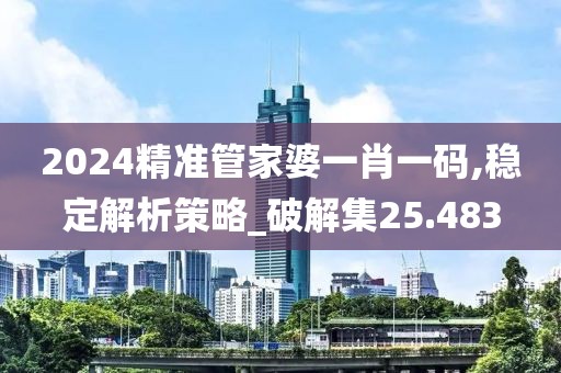 2024精准管家婆一肖一码,稳定解析策略_破解集25.483