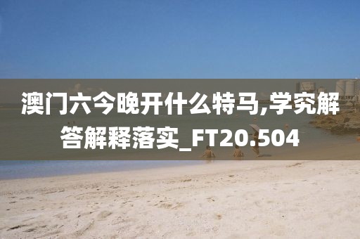 澳门六今晚开什么特马,学究解答解释落实_FT20.504
