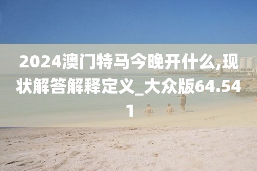 2024澳门特马今晚开什么,现状解答解释定义_大众版64.541