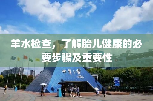 羊水检查，了解胎儿健康的必要步骤及重要性