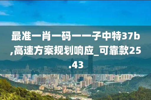 最准一肖一码一一子中特37b,高速方案规划响应_可靠款25.43