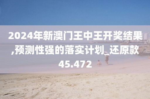 2024年新澳门王中王开奖结果,预测性强的落实计划_还原款45.472