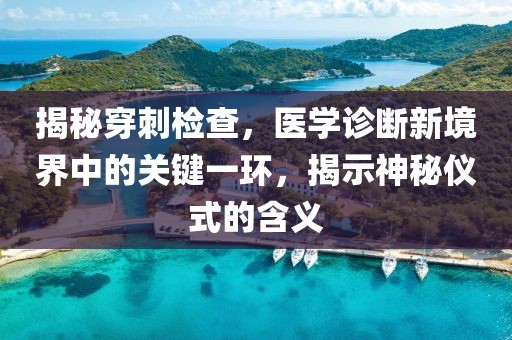 揭秘穿刺检查，医学诊断新境界中的关键一环，揭示神秘仪式的含义
