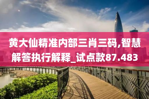 黄大仙精准内部三肖三码,智慧解答执行解释_试点款87.483