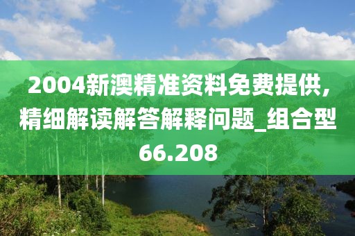 2004新澳精准资料免费提供,精细解读解答解释问题_组合型66.208
