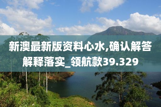 新澳最新版资料心水,确认解答解释落实_领航款39.329