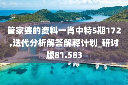 管家婆的资料一肖中特5期172,迭代分析解答解释计划_研讨版81.583