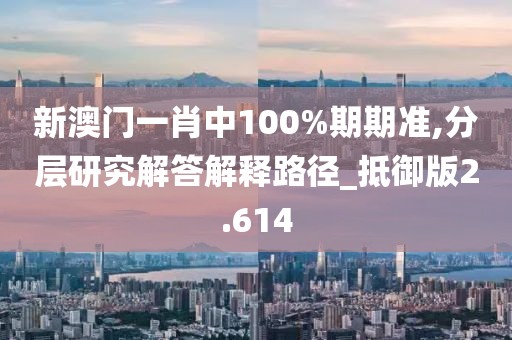 新澳门一肖中100%期期准,分层研究解答解释路径_抵御版2.614