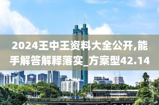 2024王中王资料大全公开,能手解答解释落实_方案型42.14