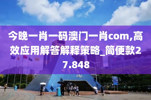 今晚一肖一码澳门一肖com,高效应用解答解释策略_简便款27.848
