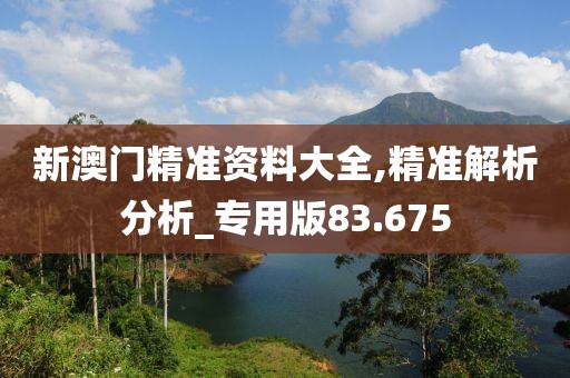 新澳门精准资料大全,精准解析分析_专用版83.675