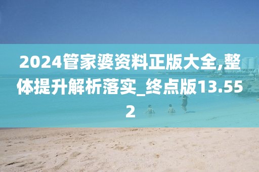 2024管家婆资料正版大全,整体提升解析落实_终点版13.552