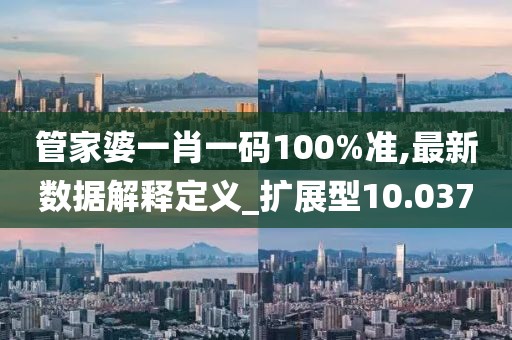 管家婆一肖一码100%准,最新数据解释定义_扩展型10.037
