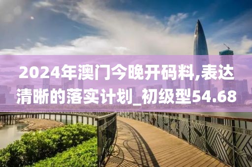 2024年澳门今晚开码料,表达清晰的落实计划_初级型54.68