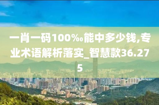 一肖一码100‰能中多少钱,专业术语解析落实_智慧款36.275
