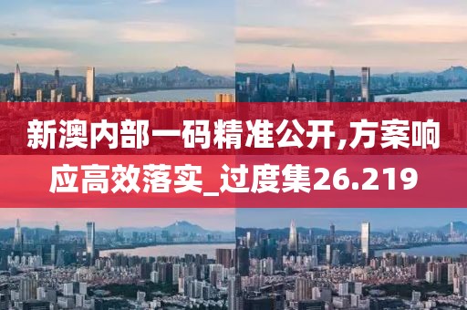新澳内部一码精准公开,方案响应高效落实_过度集26.219