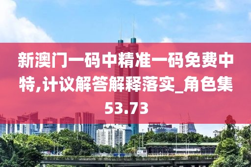 新澳门一码中精准一码免费中特,计议解答解释落实_角色集53.73