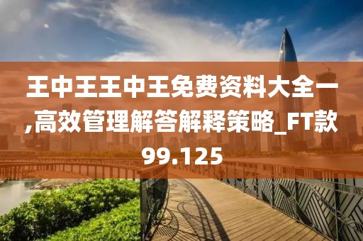 王中王王中王免费资料大全一,高效管理解答解释策略_FT款99.125