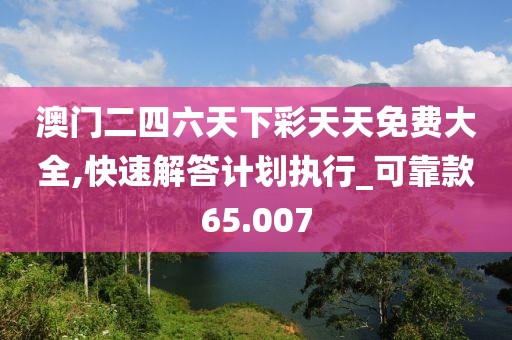 澳门二四六天下彩天天免费大全,快速解答计划执行_可靠款65.007