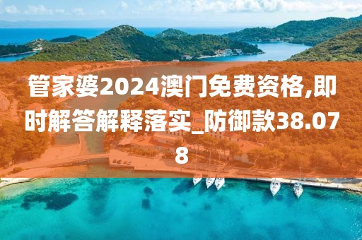 管家婆2024澳门免费资格,即时解答解释落实_防御款38.078