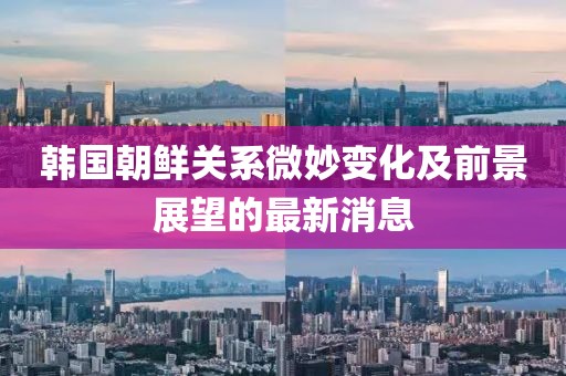 韩国朝鲜关系微妙变化及前景展望的最新消息
