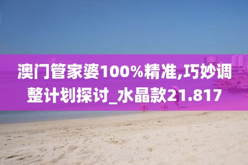 澳门管家婆100%精准,巧妙调整计划探讨_水晶款21.817