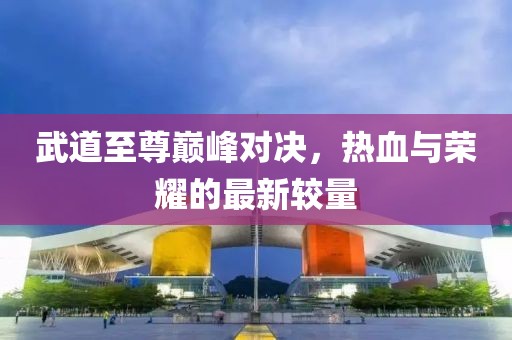 武道至尊巅峰对决，热血与荣耀的最新较量