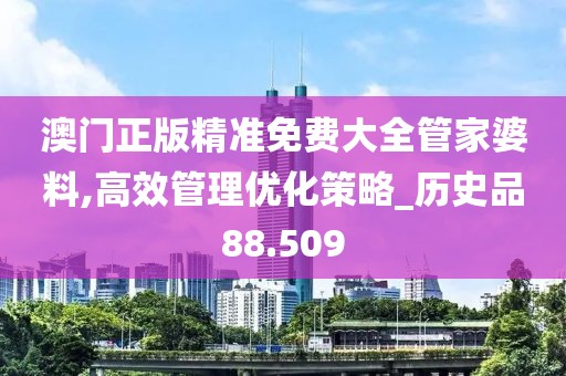澳门正版精准免费大全管家婆料,高效管理优化策略_历史品88.509