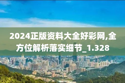 2024正版资料大全好彩网,全方位解析落实细节_1.328