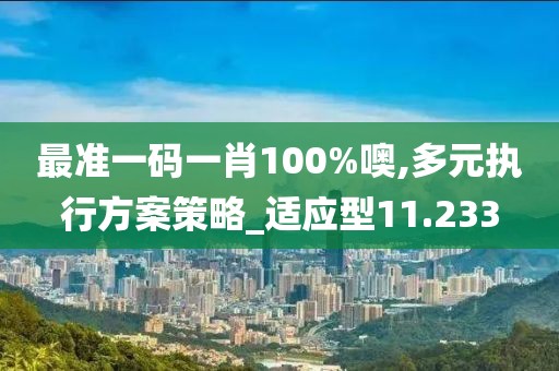 最准一码一肖100%噢,多元执行方案策略_适应型11.233